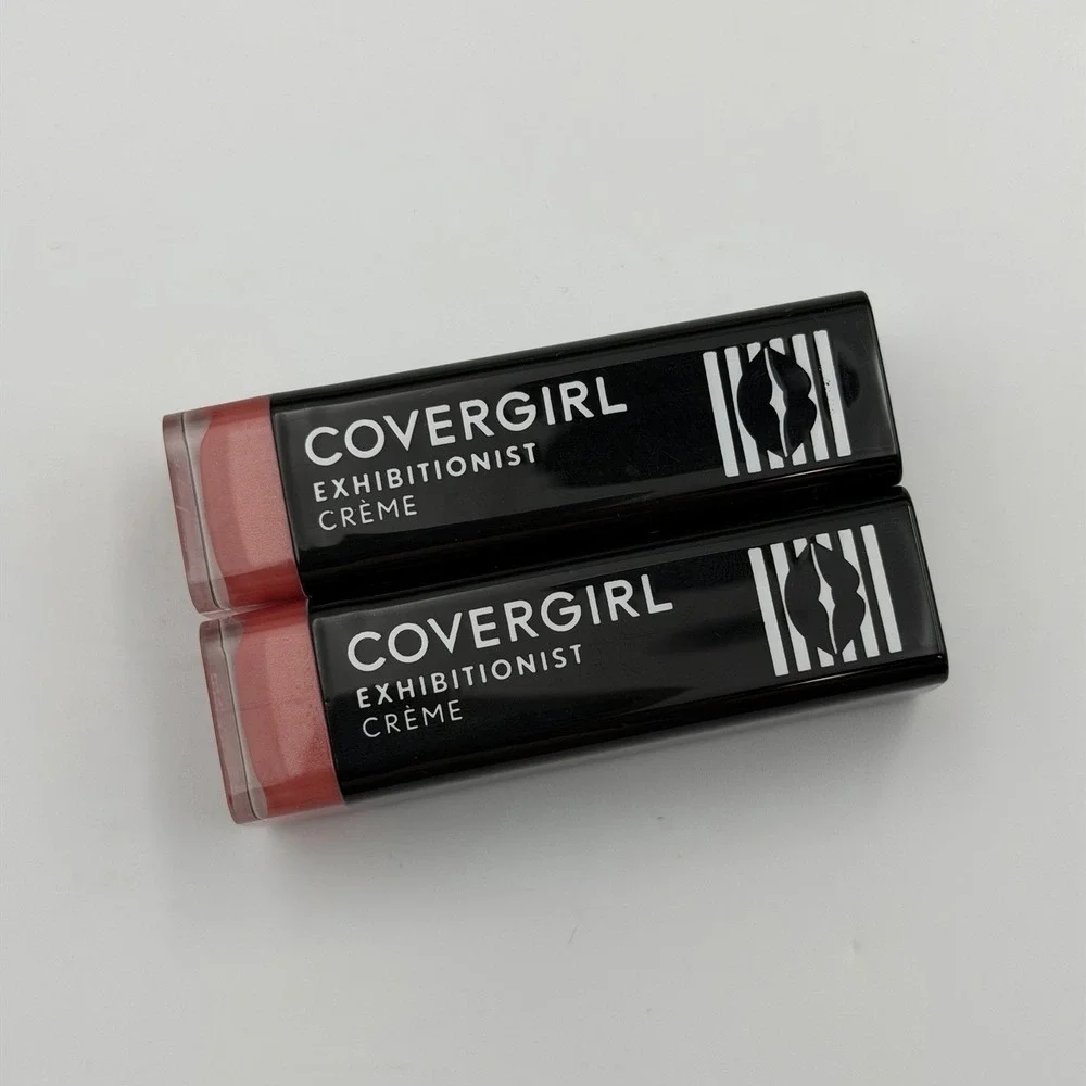 (2) Covergirl Exhibitionist Creme Cream Lipstick 390 Sweetheart Blush New
